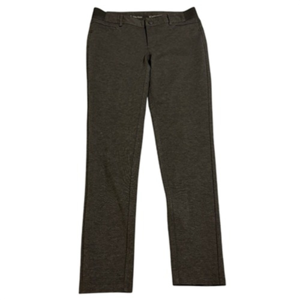 Simply Vera Vera Wang Pants Stretch Straight Leg Womens M Gray Zip Button Work